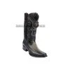 Guadalajara Western Wear Los Altos Faded Gray Ostrich Leg & Deer European Square Toe Cowboy Boots