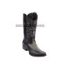 Guadalajara Western Wear Los Altos Faded Gray Teju & Deer European Square Toe Cowboy Boots