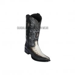 Guadalajara Western Wear Men Los Altos Natural Python & Deer European Square Toe Cowboy Boots