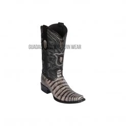 Guadalajara Western Wear Los Altos Porto Gray Caiman Belly European Square Toe Cowboy Boots Men