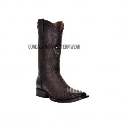Guadalajara Western Wear Cuadra Black Sillero Wide Square Toe Cowboy Boot Men