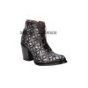 Guadalajara Western Wear Cuadra Bovine Leather Black Saltillo Ankle Boot Women