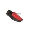Cuadra Men Vestigium Black / Red Ostrich Leg Loafers