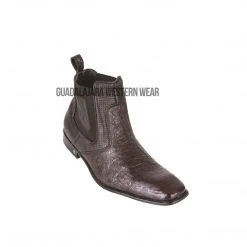 Cuadra Men Vestigium Black Cherry Ostrich Belly Chelsea Boot