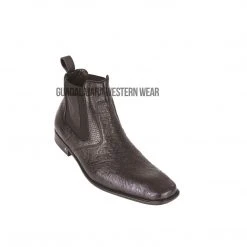 Cuadra Vestigium Black Ostrich Belly Chelsea Boot