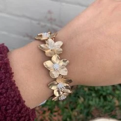 Guadalajara Western Wear Women Gold Flower Bracelet