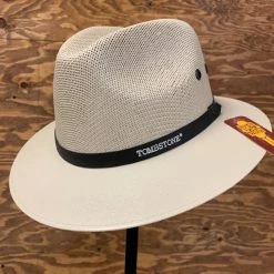 Guadalajara Western Wear Men Explorer Tombstone Straw Hat (Beige / Crema)