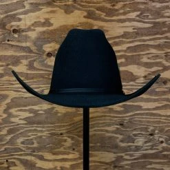 Men Stetson 6x Rancher Black Cowboy Felt Hat Sinaloa (Copa Alta Falda/Brim 3.5")