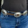 Guadalajara Western Wear Women Western Nocona Oval Concho Belt Brown