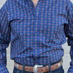 Guadalajara Western Wear Ariat Damien Deep Pacific Classic Fit Shirt Men