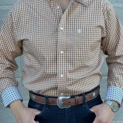 Guadalajara Western Wear Men Ariat Harvey Honey Mustard Classic Fit Shirt