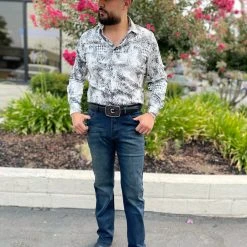 Guadalajara Western Wear Platini Men's Digital Print Shirt - FPL7886