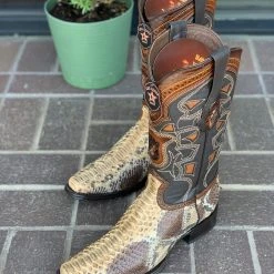 Guadalajara Western Wear Los Altos Oryx Python European Square Toe Cowboy Boots Men