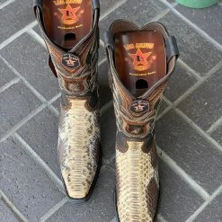 Guadalajara Western Wear Los Altos Oryx Python European Square Toe Cowboy Boots Men