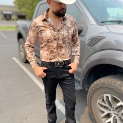 Guadalajara Western Wear Platini Men's Digital Print Shirt - FPL7887