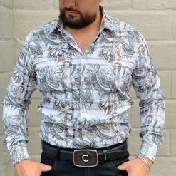 Guadalajara Western Wear Platini Men's Digital Print Shirt - FPL7883