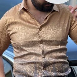 Guadalajara Western Wear Platini Men's Digital Print Short Sleeve Shirt - FPS8635