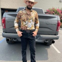Guadalajara Western Wear Platini Men's Digital Print Shirt - FPL7862