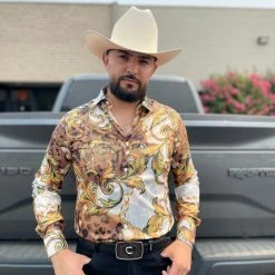 Guadalajara Western Wear Platini Men's Digital Print Shirt - FPL7862