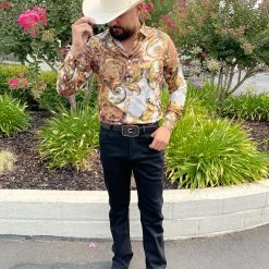 Guadalajara Western Wear Platini Men's Digital Print Shirt - FPL7862