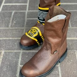 Guadalajara Western Wear Original Michel Boots Men's Pull On Work Boot Brown Steel Toe