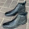 Cuadra Vestigium Black Caiman Belly Chelsea Boot Men