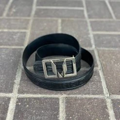 Guadalajara Western Wear Men Vestigium Black Caiman Belly Casual Belt