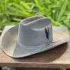 Stetson 6x Spartan Granite Grey Diamante Negro Cowboy Felt Hat Sinaloa (Copa Chica Falda/Brim 3.5") Men