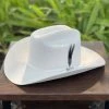 Men Stetson 6x Spartan Premium White Diamante Negro Cowboy Felt Hat Sinaloa (Copa Chica Falda/Brim 3.5")