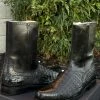 Guadalajara Western Wear Men Cuadra Botin De Caiman - Black