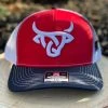 Guadalajara Western Wear Accessories Lost Calf Cap - Red/White/Blue