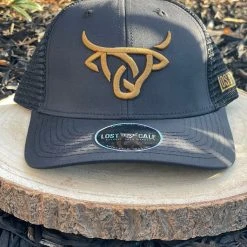 Guadalajara Western Wear Accessories Lost Calf Cap - Black/Bronze