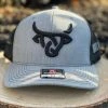 Guadalajara Western Wear Lost Calf Cap - Grey/Black