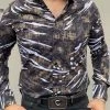Guadalajara Western Wear Long Sleeve Shirts / Camisas Manga Larga Platini Men's Digital Button Up Shirt - FPL7849