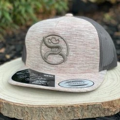 Guadalajara Western Wear Hooey Roughy Strap Cap - Heather Brown/ Orange