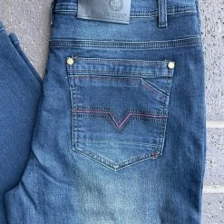 Guadalajara Western Wear Platini Men's Dark Blue Slim Boot Cut Jeans - BCJ7841