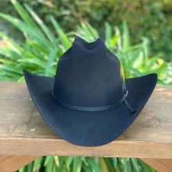 Stetson 6x Rancher Black Cowboy Felt Hat (Copa Alta Falda/Brim 4")