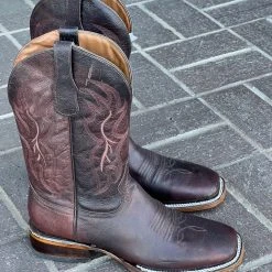 Guadalajara Western Wear Circle G Men's Dark Brown Embroidered Western Boot