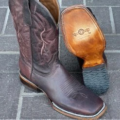 Guadalajara Western Wear Circle G Men's Dark Brown Embroidered Western Boot