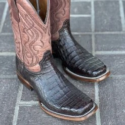 Guadalajara Western Wear Circle G Men's Dark Brown Caiman Western Boot