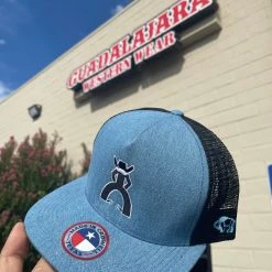 Guadalajara Western Wear Accessories Hooey Light Blue Mustache Cowboy