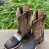 Ariat Men's Valor Ultra Dark Brown Western Cowboy Boot Peanut