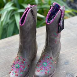 Guadalajara Western Wear Kids Kid's Savvy Western Snip Toe Zip Up Boots