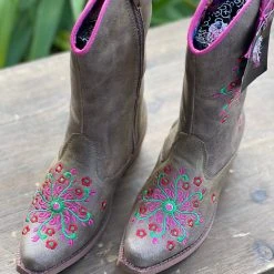 Guadalajara Western Wear Kids Kid's Savvy Western Snip Toe Zip Up Boots