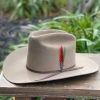 Stetson 6x Rancher Sahara Cowboy Felt Hat (Copa Alta Falda/Brim 3.5")