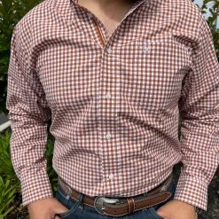 Guadalajara Western Wear Ariat Caramel Cafe PRO Kash Classic Fit Shirt Men