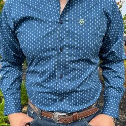 Guadalajara Western Wear Ariat Skyfall Taim Fitted Long Sleeve Shirt