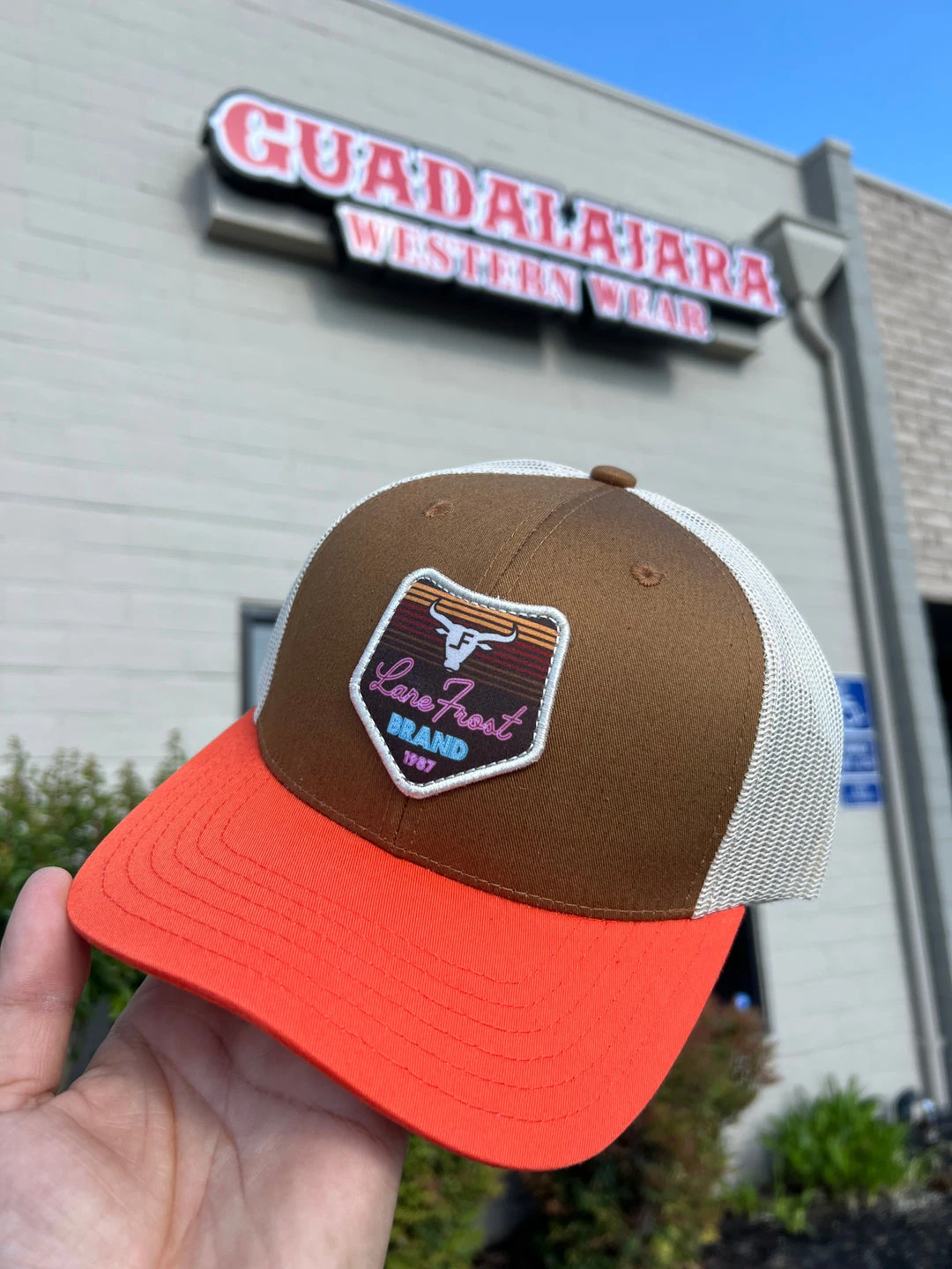 Guadalajara Western Wear Accessories Ace Orange/Brown Lane Frost Cap 3 Guadalajara Western Wear Accessories Ace Orange/Brown Lane Frost Cap