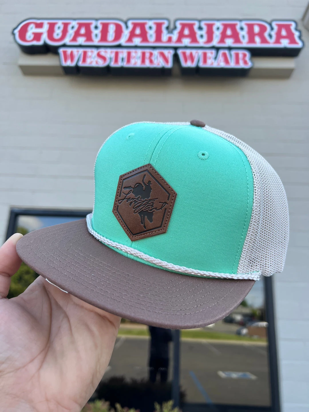 Guadalajara Western Wear Outlaw Teal/Brown Lane Frost Cap Accessories 3 Guadalajara Western Wear Outlaw Teal/Brown Lane Frost Cap Accessories