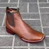 Guadalajara Western Wear Los Altos Belmont Brown Wide Square Toe Botin Charro